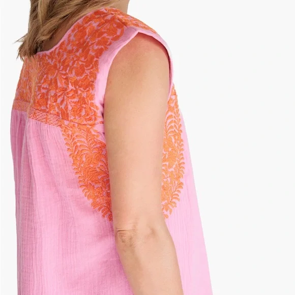 NEW J Marie Embroidered Cotton Blouse - Picture 4 of 4